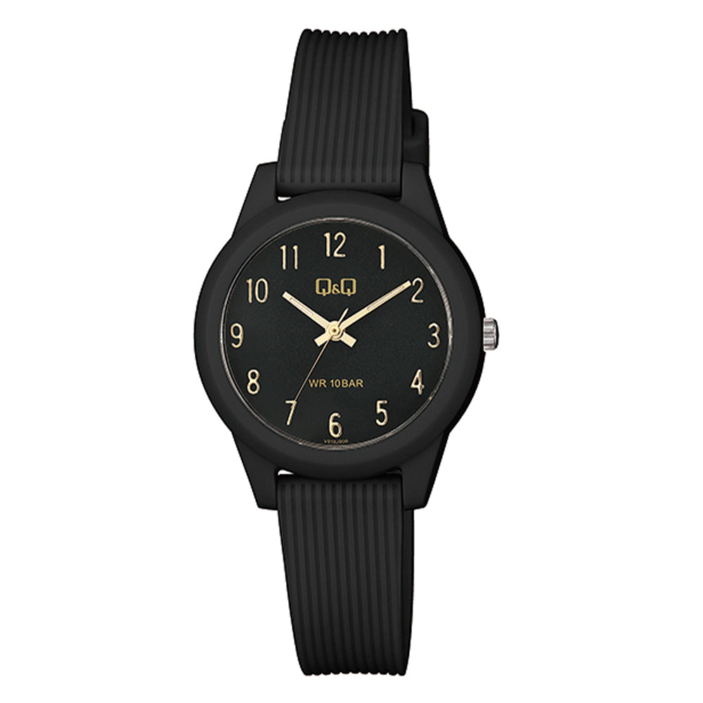 Reloj de pulsera con correa de Resina Negro con esfera de color Negro con estilo Fashion resistencia al agua de 100metros