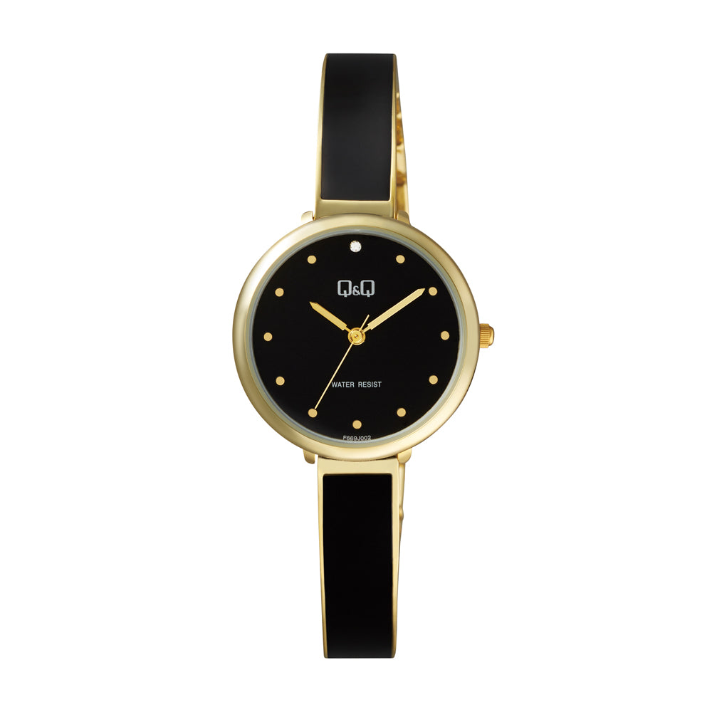 Reloj de pulsera con correa de Zinc Dorado con esfera de color Dorado con estilo Fashion resistencia al agua de 30 metros