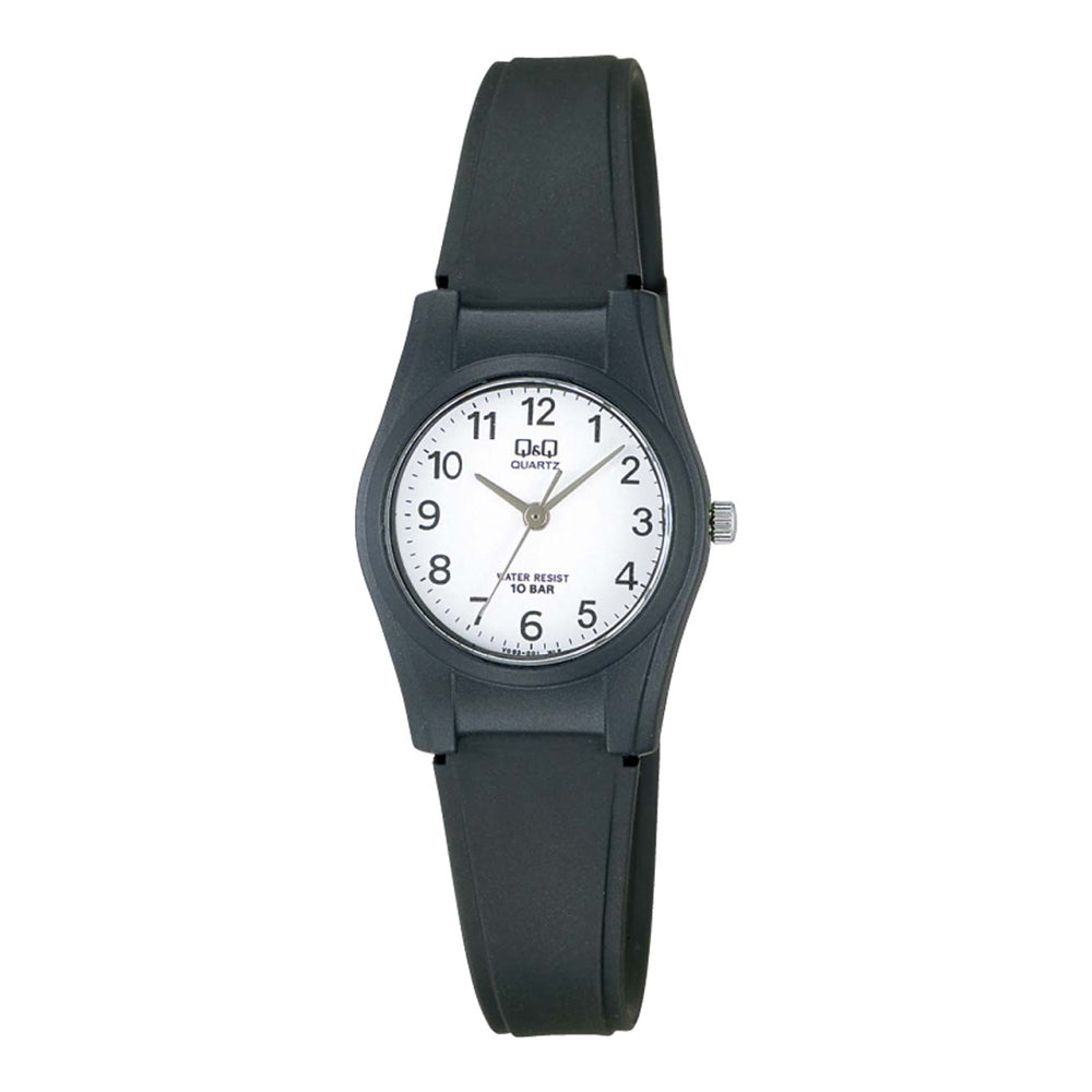 Reloj de pulsera con correa de Resina Negro con esfera de color Blanco con estilo Fashion resistencia al agua de 100metros