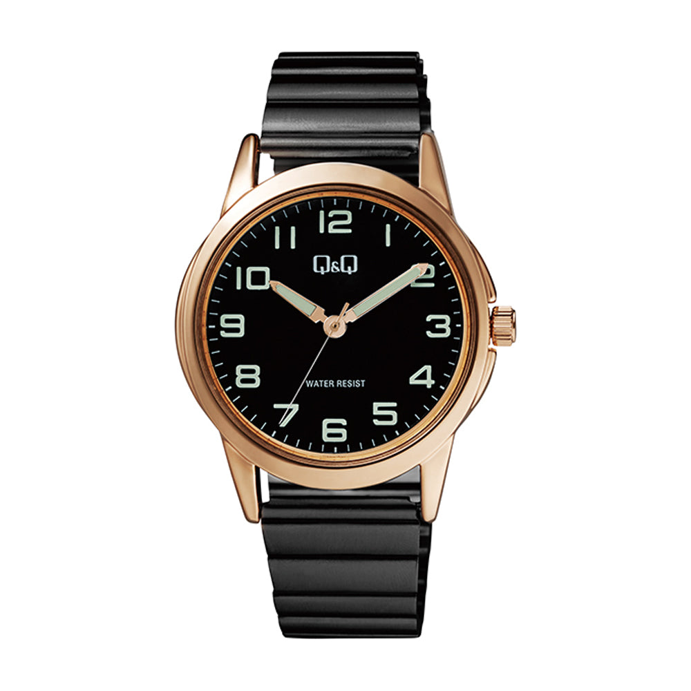 Reloj de pulsera con correa de Acero inoxidable Negro con esfera de color Negro con estilo Fashion resistencia al agua de 30 metros