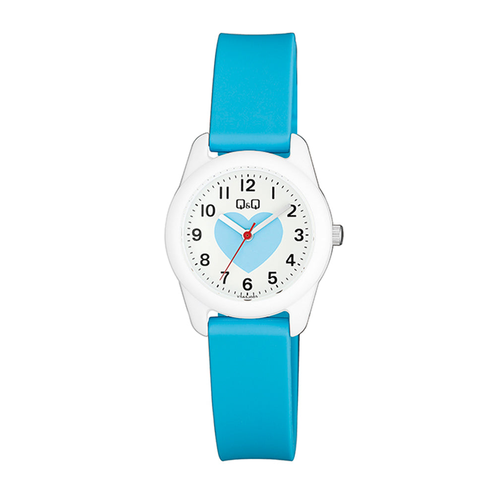 Reloj de pulsera con correa de Resina Azul con esfera de color Blanco con estilo Fashion resistencia al agua de 30 metros