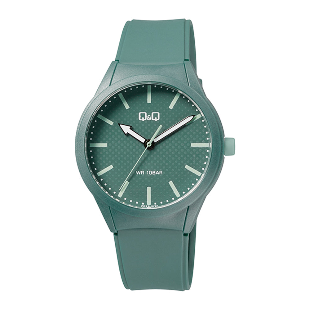 Reloj de pulsera con correa de Resina Verde con esfera de color Verde con estilo Fashion resistencia al agua de 100metros