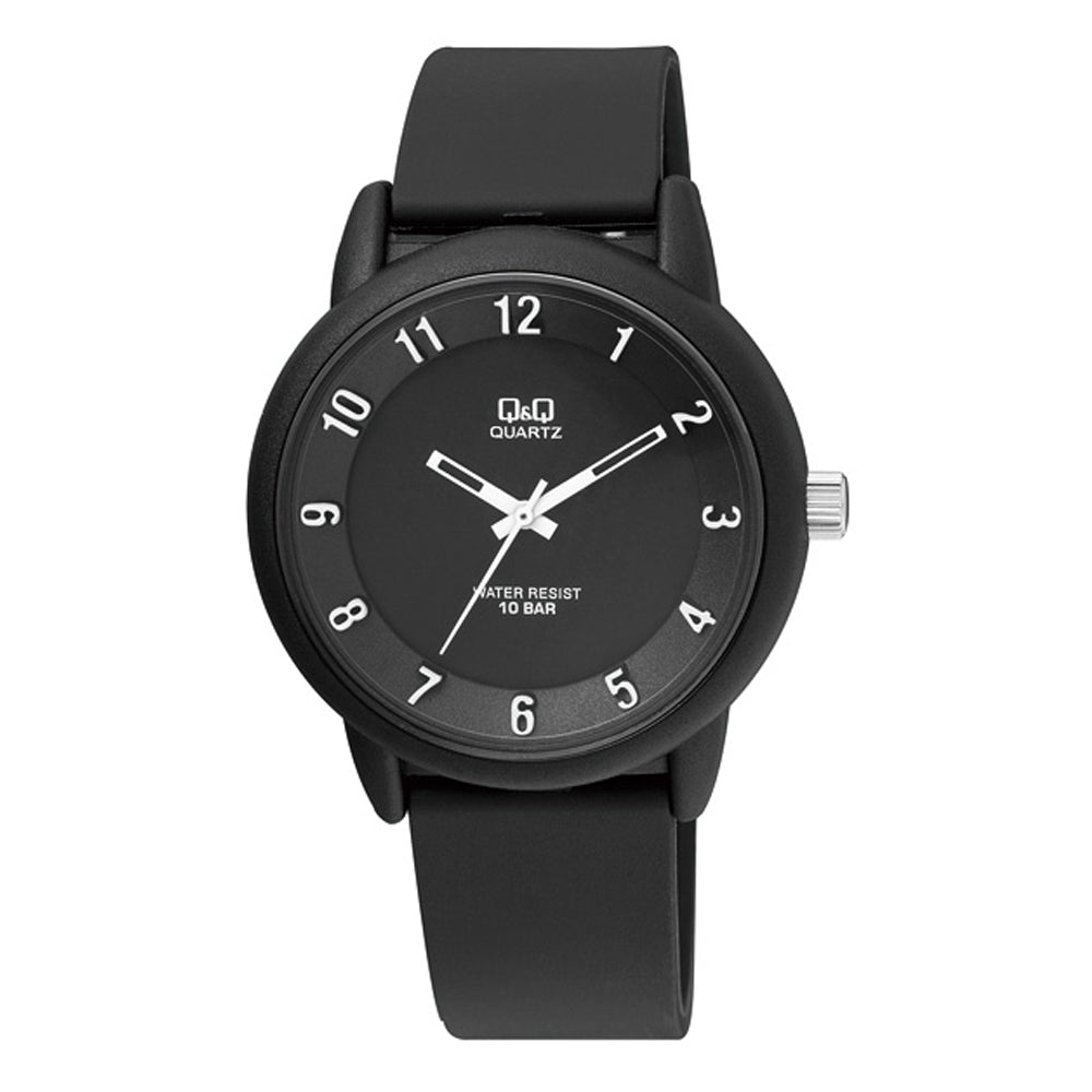 Reloj de pulsera con correa de Resina Negro con esfera de color Negro con estilo Fashion resistencia al agua de 100metros