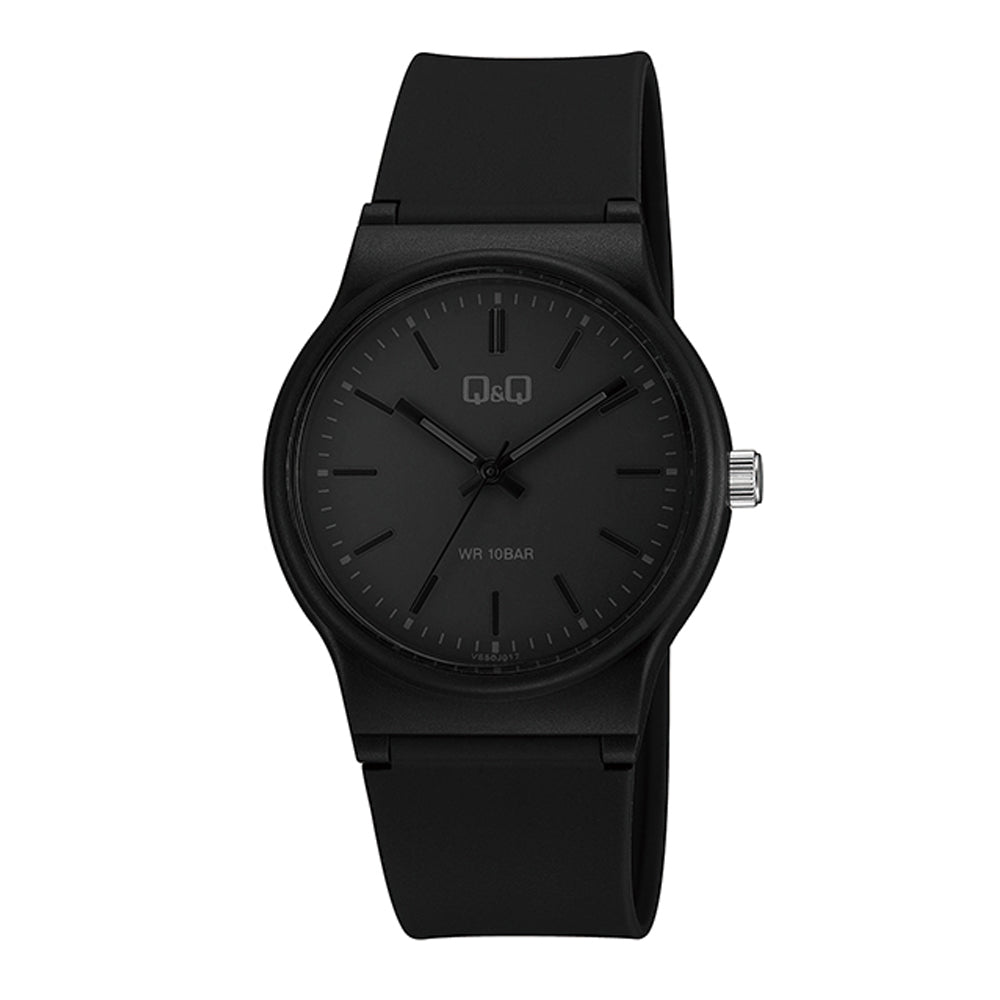 Reloj de pulsera con correa de Resina Negro con esfera de color Negro con estilo Fashion resistencia al agua de 100metros