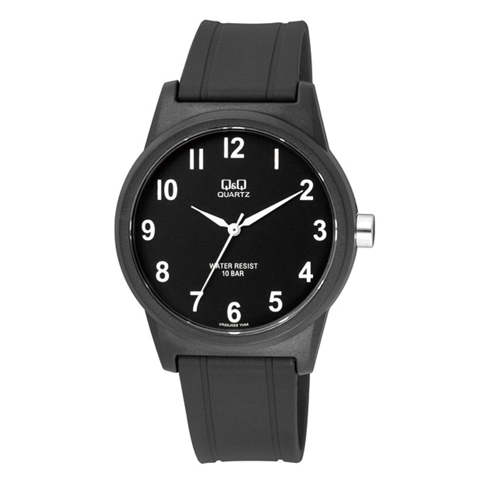 Reloj de pulsera con correa de Resina Negro con esfera de color Negro con estilo Fashion resistencia al agua de 100metros