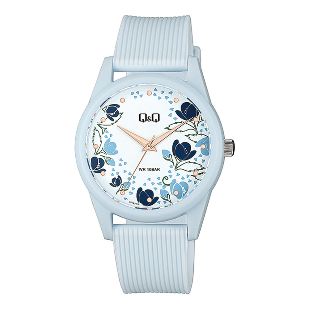 Reloj de pulsera con correa de Resina Azul con esfera de color Azul con estilo Fashion resistencia al agua de 100metros