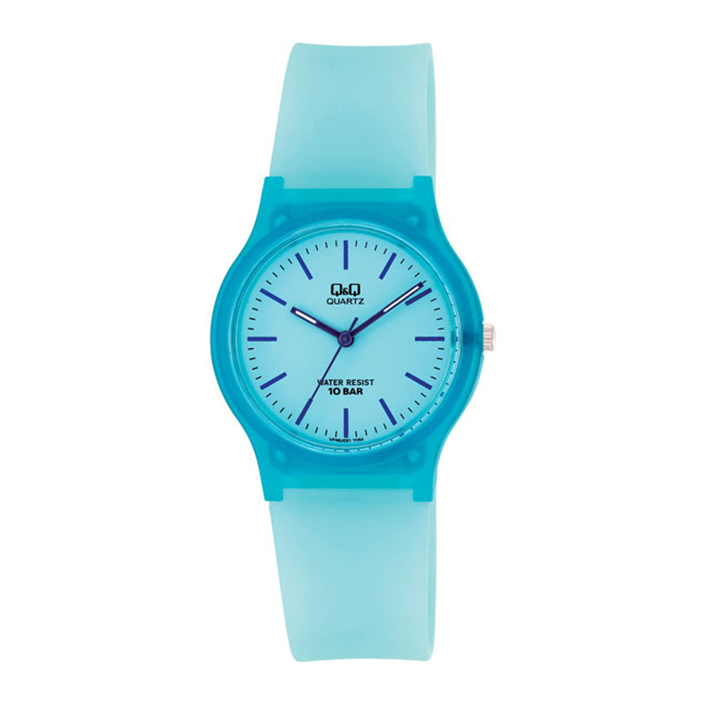 Reloj de pulsera con correa de Resina Azul con esfera de color Azul con estilo Fashion resistencia al agua de 100metros