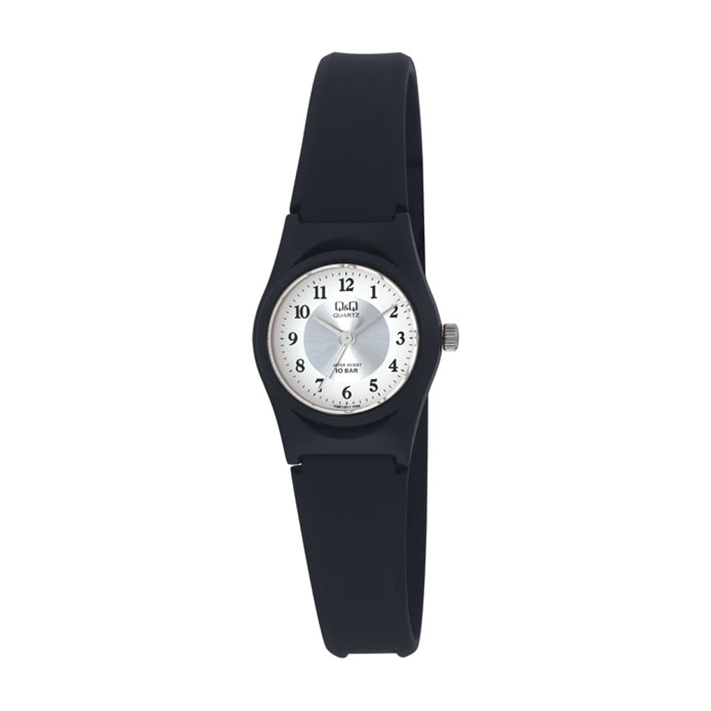 Reloj de pulsera con correa de Resina Negro con esfera de color Blanco con estilo Fashion resistencia al agua de 100metros