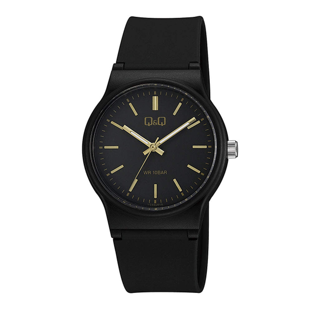 Reloj de pulsera con correa de Resina Negro con esfera de color Negro con estilo Fashion resistencia al agua de 100metros