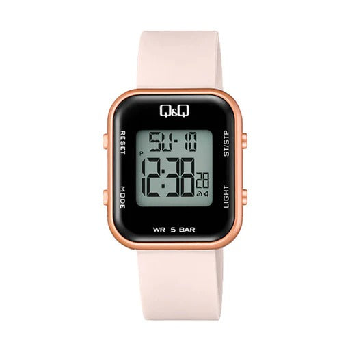 Reloj de pulsera con correa de Resina Rosado con esfera de color Digital con estilo Deportivo resistencia al agua de 50metros
