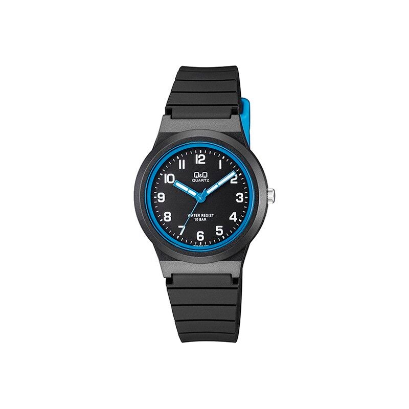 Reloj de pulsera con correa de Resina Negro con esfera de color Negro con estilo Fashion resistencia al agua de 100metros