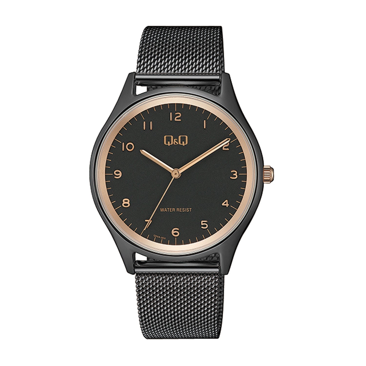 Reloj de pulsera con correa de Acero inoxidable Negro con esfera de color Negro con estilo Casual resistencia al agua de 30 metros