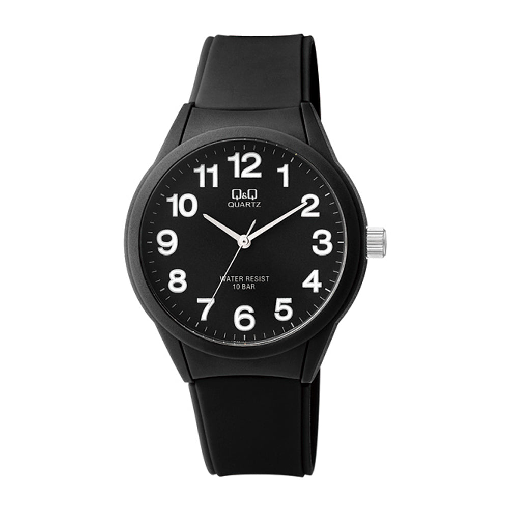 Reloj de pulsera con correa de Resina Negro con esfera de color Negro con estilo Fashion resistencia al agua de 100metros