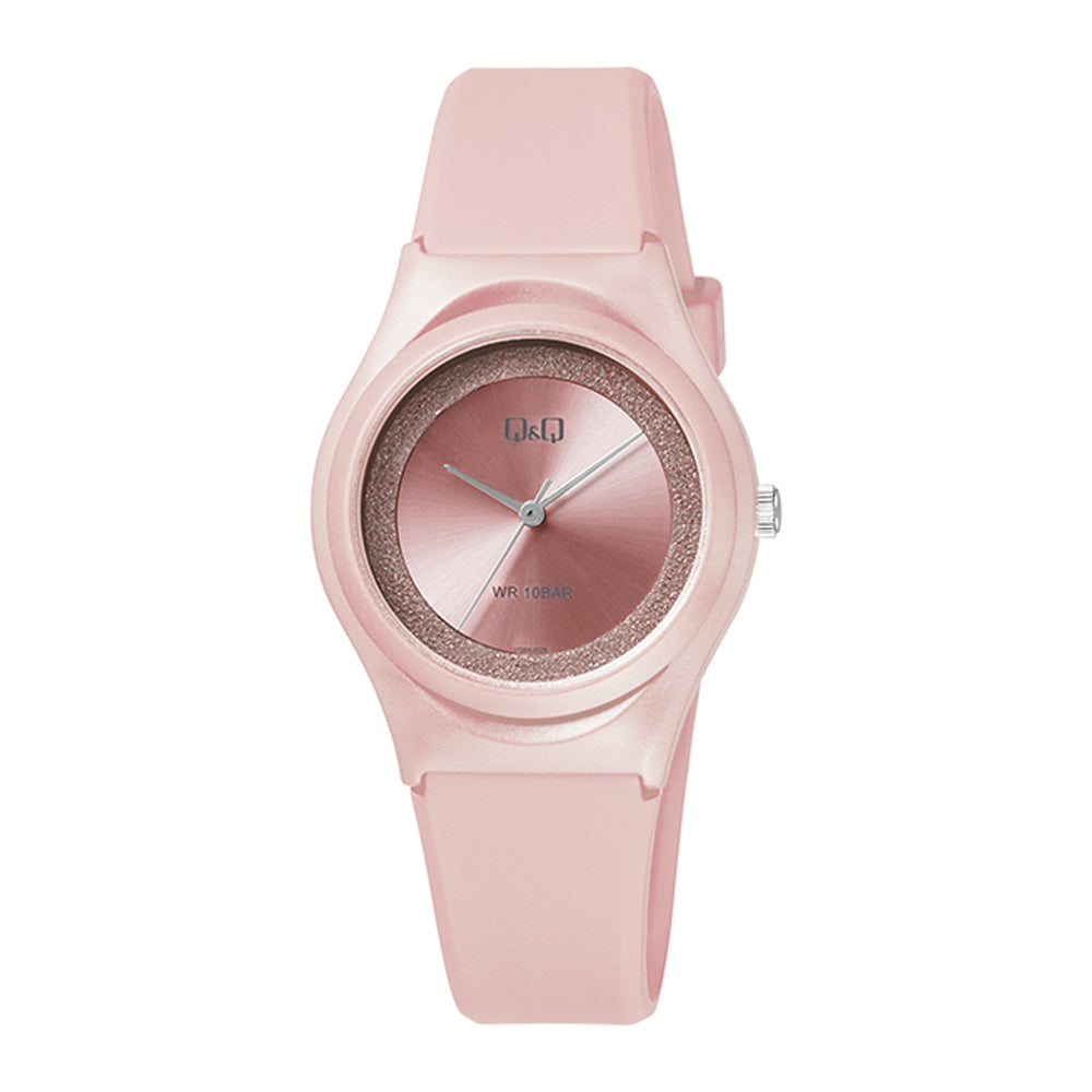 Reloj de pulsera con correa de Resina Rosado con esfera de color Rosado con estilo Fashion resistencia al agua de 100metros